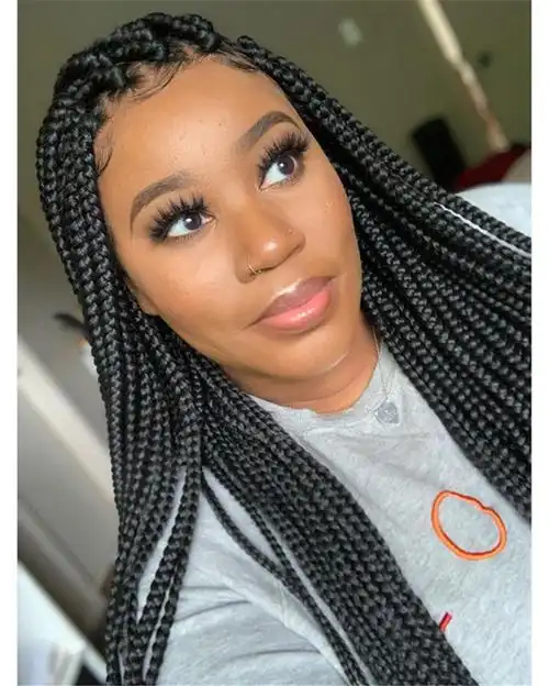 cosplay化装舞会假发 黑色发非洲小辫子假发 脏辫扭辫假发全头套