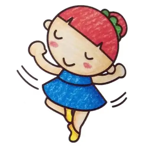 小女孩跳舞简笔画跳舞的小女孩简笔画图片大全